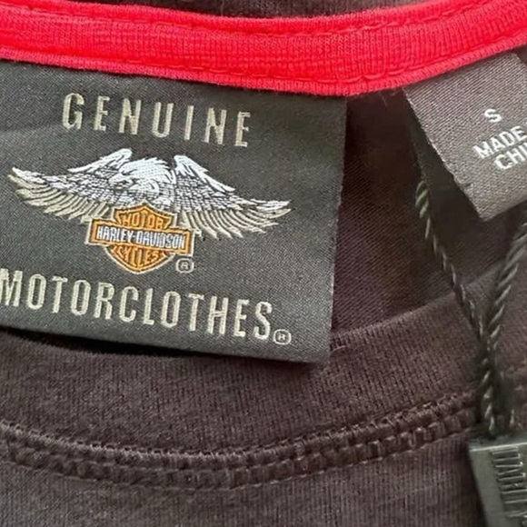 NWT Harley-Davidson Black Tee with Red Highlights - Picture 3 of 5